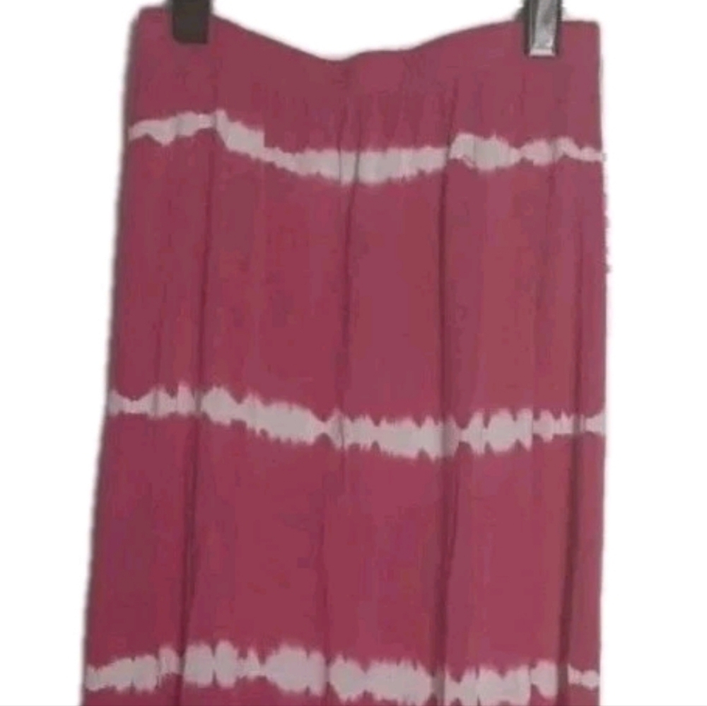 PINK ELEPHANT Tie-Dye Maxi Skirt Womens Size S Pink/White NWT